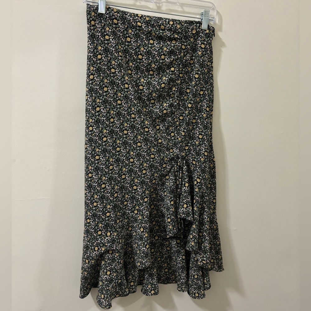 Max Studio Asymmetrical Floral Skirt